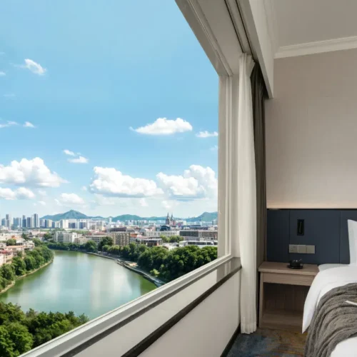 Linyu Street-View Two-Bedroom (Five-Person Family + TV Projection)